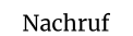 Nachruf