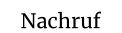Nachruf