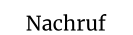 Nachruf