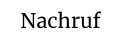 Nachruf