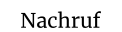 Nachruf