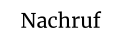 Nachruf